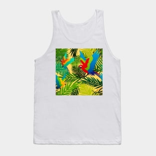 Tropical Parrot Pattern Tank Top